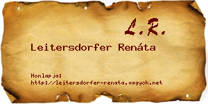 Leitersdorfer Renáta névjegykártya